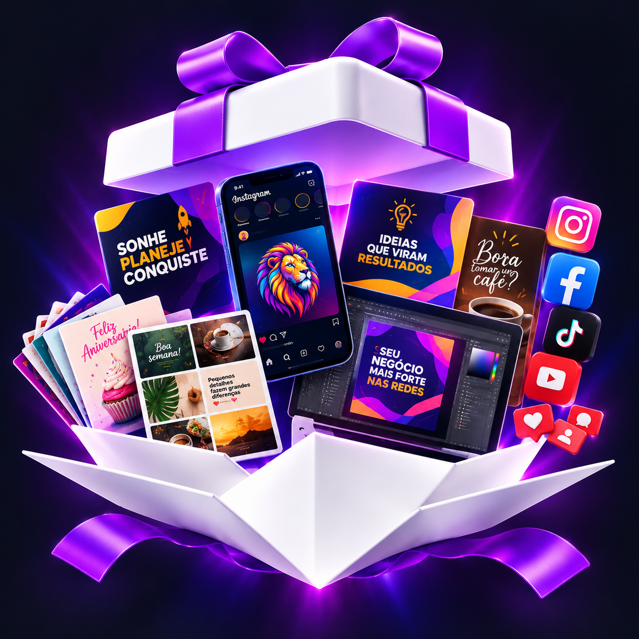 Imagem do bônus 4: Artes para Redes Sociais